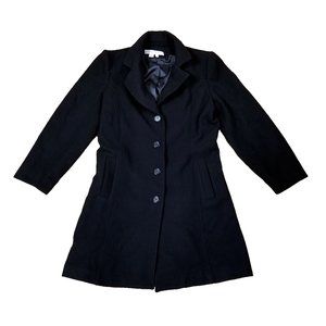 Larry Levine Black Trench Pea Coat Women's Size 4